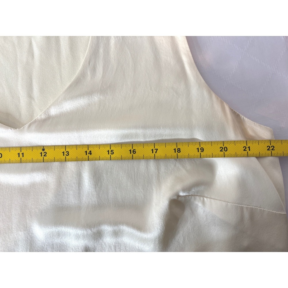 Lauren Ralph Lauren Cream Satin V-Neck Tank Top - Picture 5 of 8